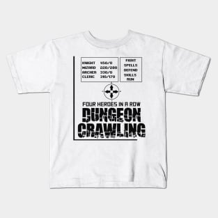 Four heroes in a row dungeon crawling minimalist design Kids T-Shirt